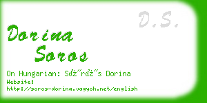 dorina soros business card